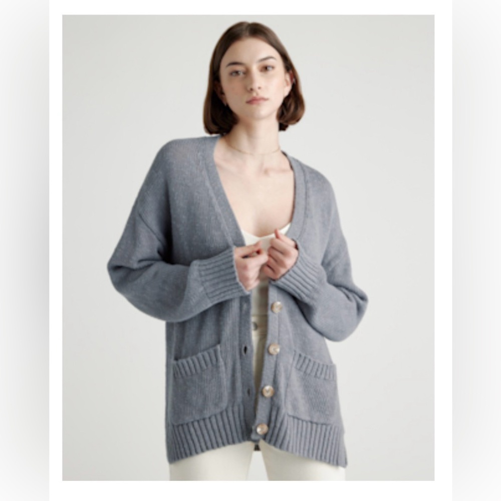 Quince cotton linen relaxed cardigan